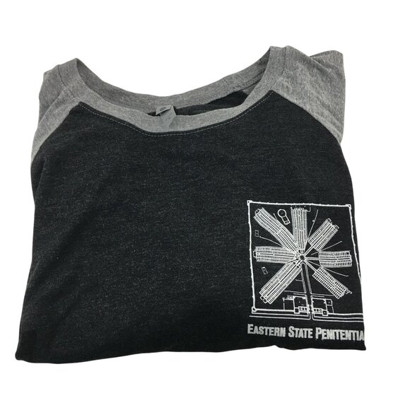 NEXT LEVEL APPAREL EASTERN STATE PENITENTIARY 3/4 SLEEVE T-SHIRT WOMENS XL - Picture 3 of 4